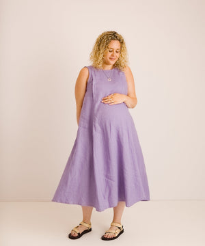 JOURNY Lucy Dress Lavender Linen 1