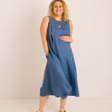 JOURNY Linen Dress Lucy Aegean Blue 1