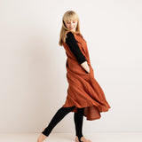 JOURNY Linen Dress Lucy Burnt Orange 2