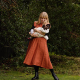 JOURNY Linen Dress Lucy Burnt Orange 4