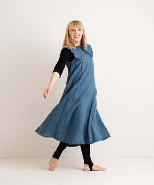 JOURNY Linen Dress Lucy Aegean Blue 2
