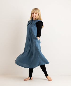 JOURNY Linen Dress Lucy Aegean Blue 3