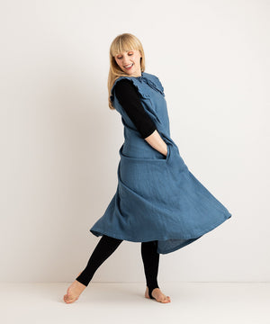 JOURNY Linen Dress Lucy Aegean Blue 5