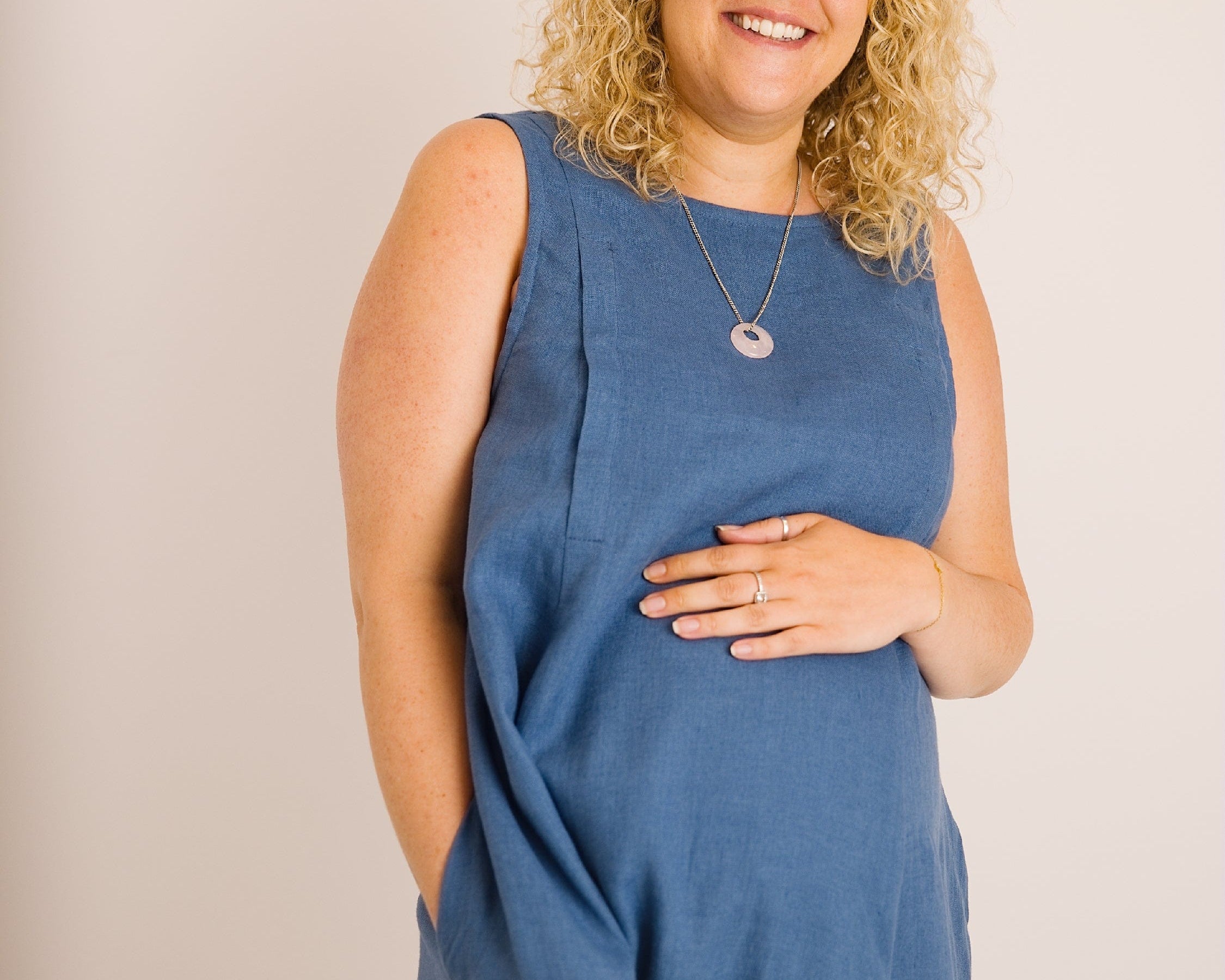 JOURNY Linen Dress Lucy Aegean Blue 8