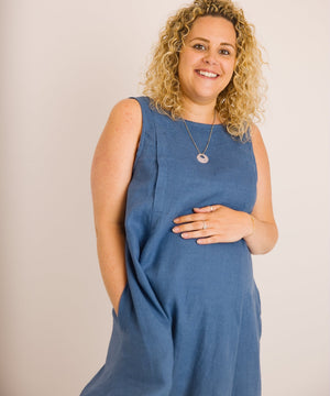 JOURNY Linen Dress Lucy Aegean Blue 8
