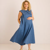 JOURNY Linen Dress Lucy Aegean Blue 9