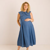 JOURNY Linen Dress Lucy Aegean Blue 11