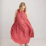 JOURNY Lucy Dress Pink Check Tencel 1