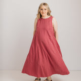 JOURNY Lucy Dress Pink Check Tencel 4