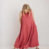 JOURNY Lucy Dress Pink Check Tencel 9