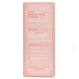 The back of a pink rectangular product box with printed text, photographed on a clean white background.