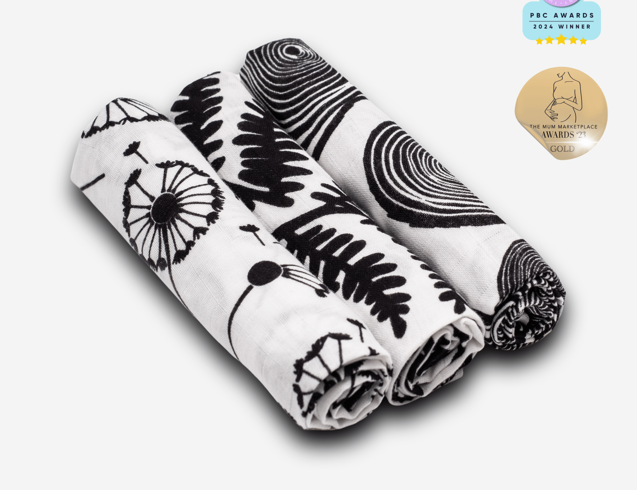 Etta Loves Plant Print 3 Pack Muslins 1