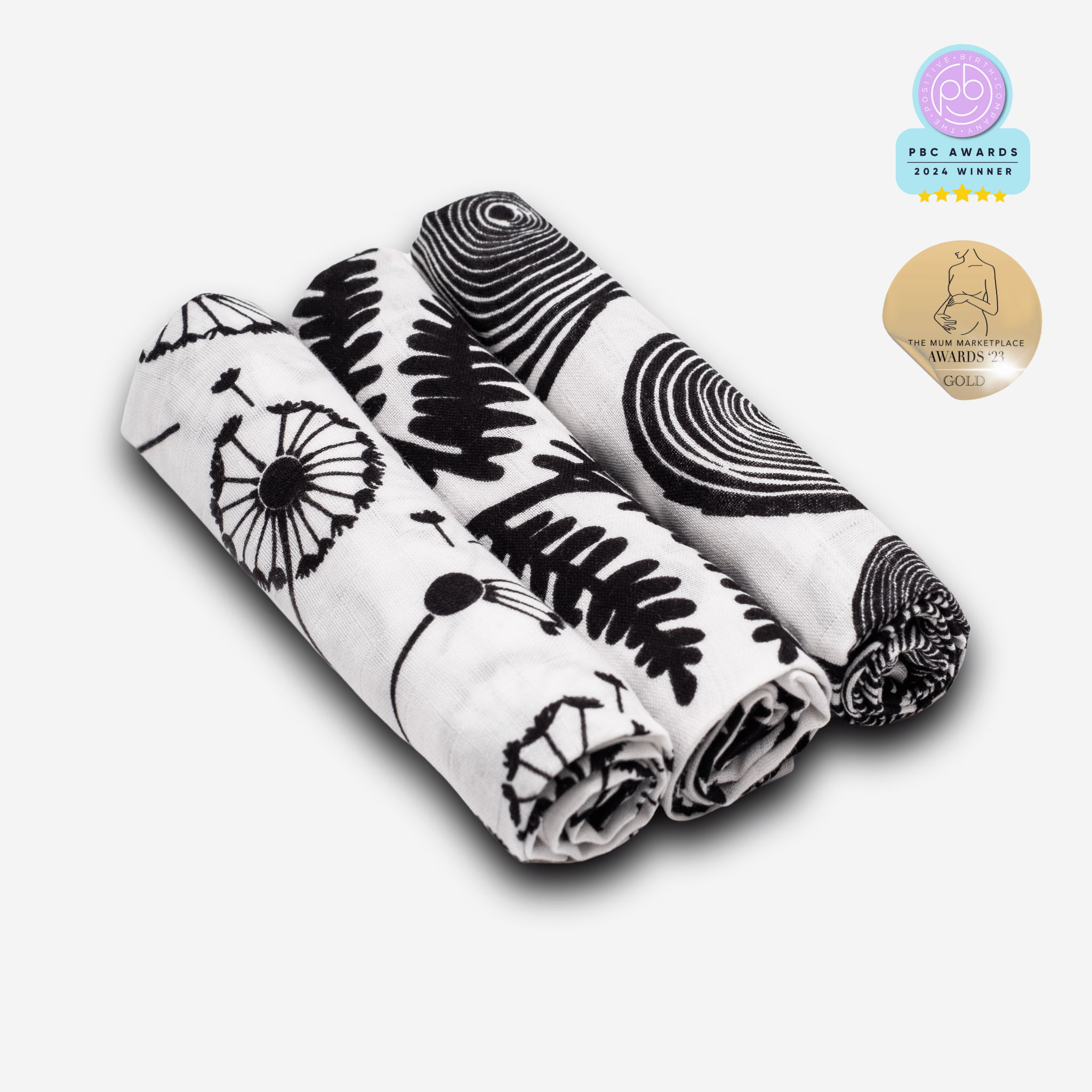Etta Loves Plant Print 3 Pack Muslins 1