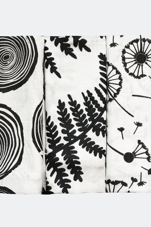 Etta Loves Plant Print 3 Pack Muslins 6