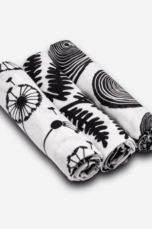Etta Loves Plant Print 3 Pack Muslins 7