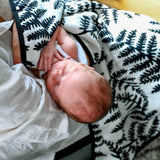 Etta Loves Plant Print Muslin Blanket Reversible 2