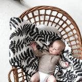 Etta Loves Plant Print Muslin Blanket Reversible 5