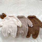 Fur-Lined Bear Fluffy Coat Romper baby all-in-one by Cozy Crew Club – image 9