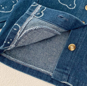 Baby Embroidered Bear Denim Two-Piece Set by Cozy Crew Club – image 4