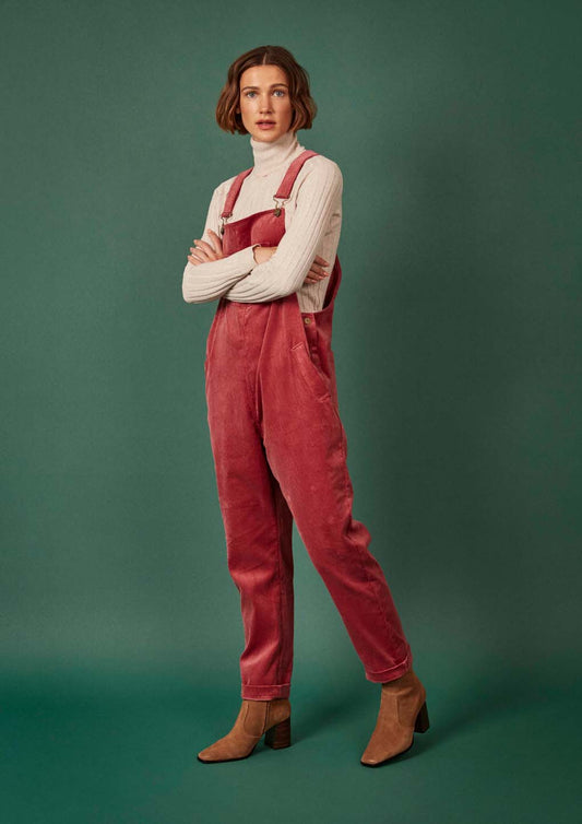 Dungarees in Rose Pink Corduroy