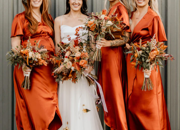 Rewritten The Florence Waterfall Satin Dress Orange For The Creators Rewritten The Florence Waterfall Satin Dress Orange For The Creators
