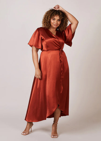 fall satin dress Fallon Satin Dress