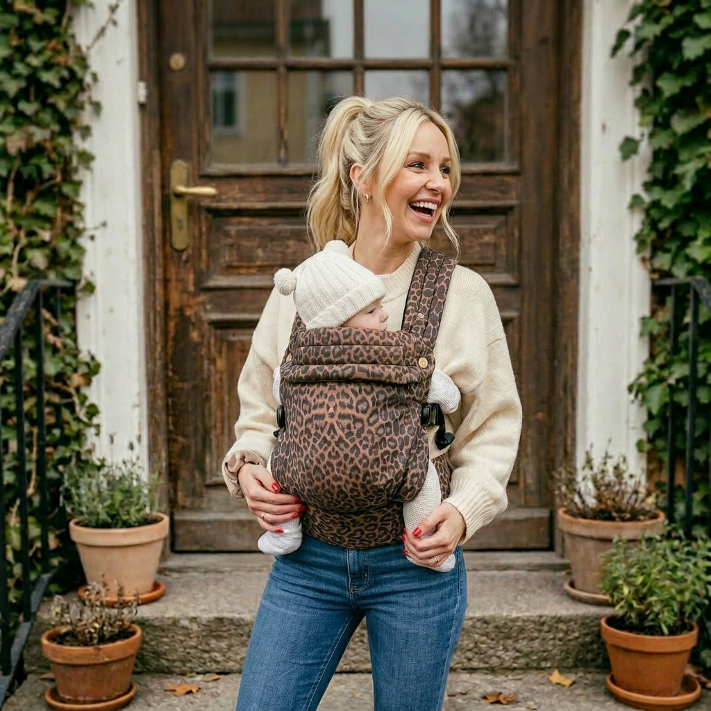 Bizzi Growin Nomad Air Animal Print Baby Carrier Savannah 4