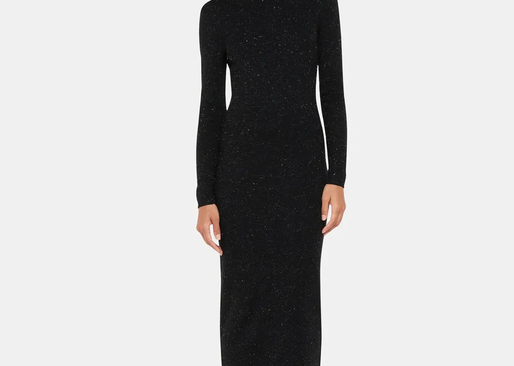 whistles annie sparkle knit dress Whistles Annie Sparkle Knit Sweater Dress Black Size 16