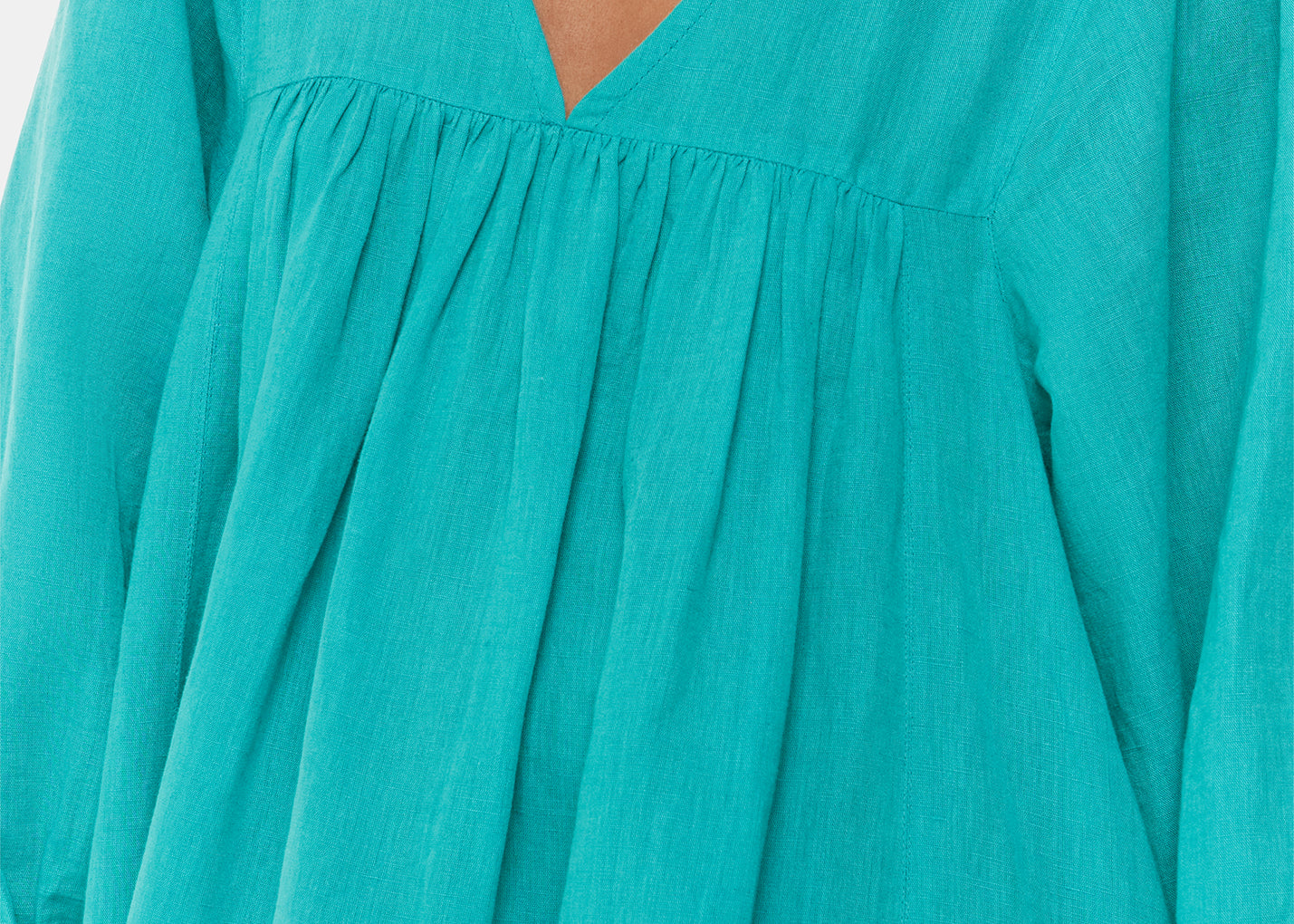Gloria Linen Blend Dress - Turquoise Blue | Whistles at For The Creators Gloria Linen Blend Dress - Turquoise Blue | Whistles at For The Creators