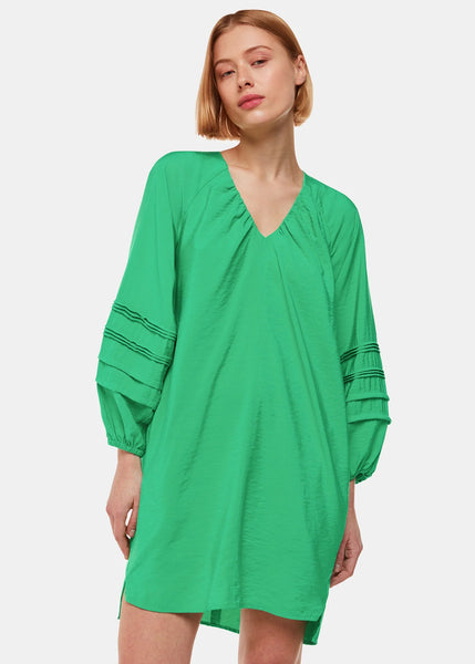Whistles Grave V Neck Dress in Green – For The Creators