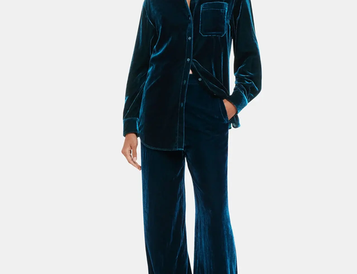 Whistles Imperfect Velvet Oversized Shirt – Bleed (M) 5